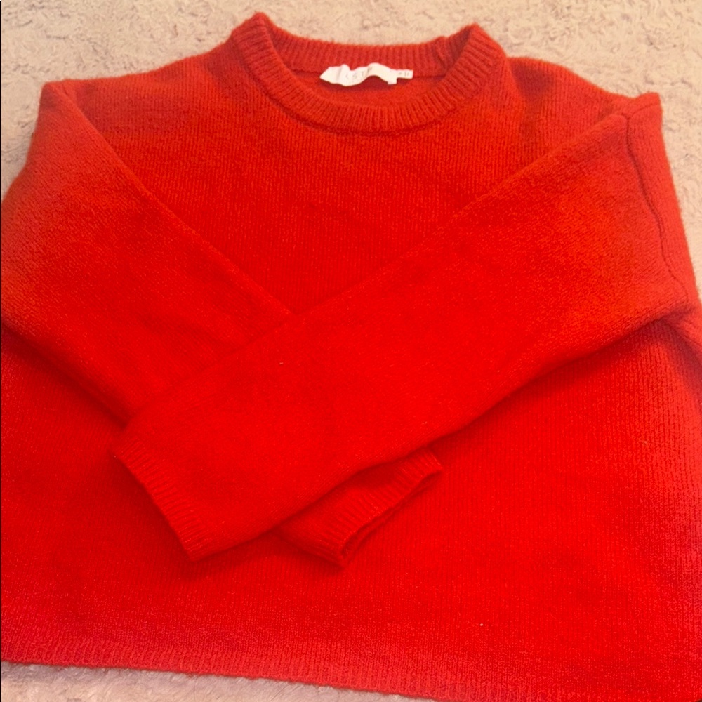 Vibrant Red Knit Sweater